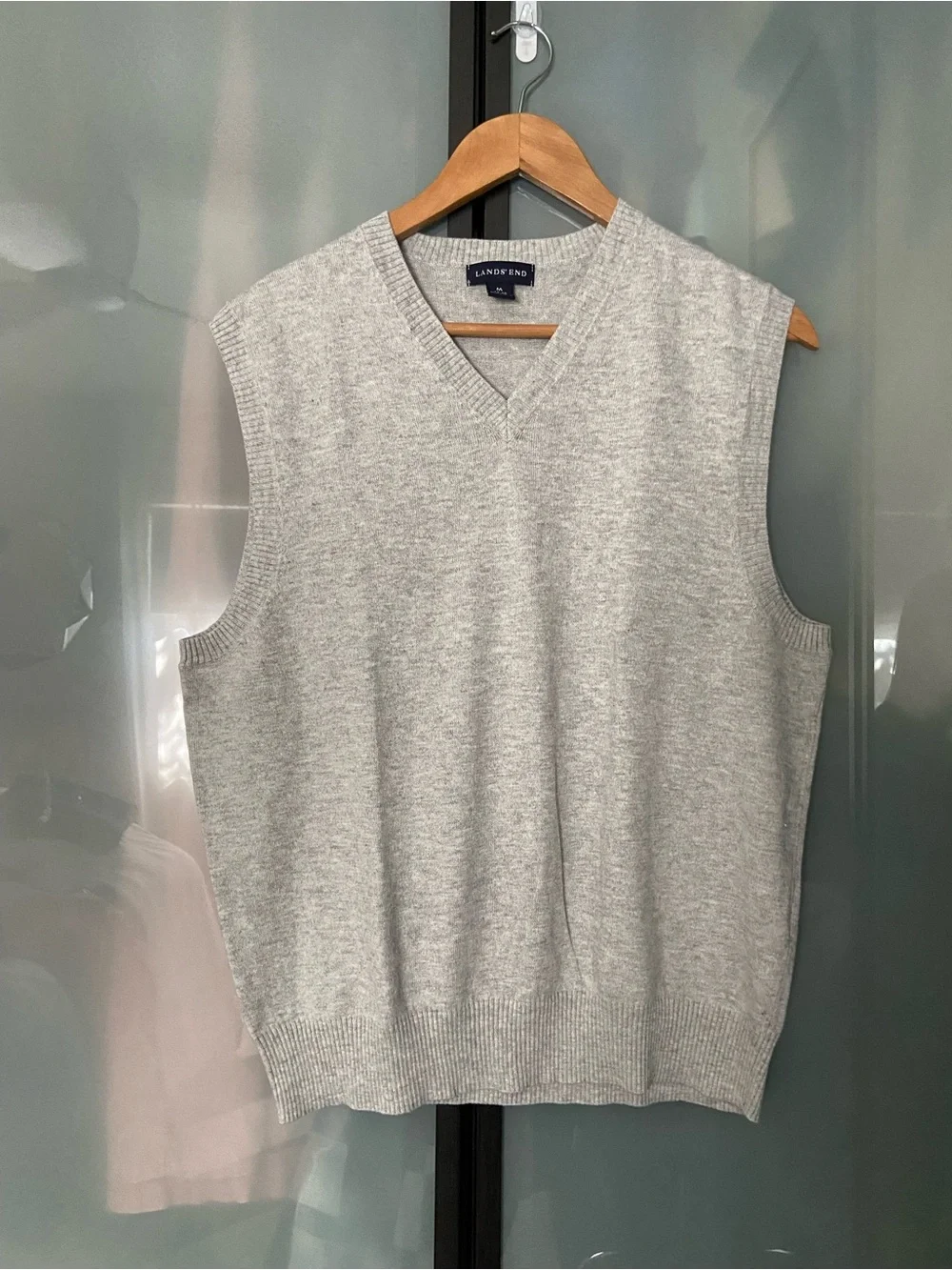 Land’s End cotton cashmere sweater vest M